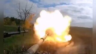 Ukrainian tank action in Luhansk Oblast