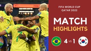 Match Highlights - Brazil 4 vs 1 South Korea - FIFA World Cup Qatar 2022 | Famous Football