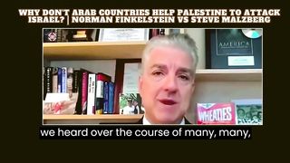 Why don't Arab countries help Palestine to attack Israel? | Norman Finkelstein VS Steve Malzberg
