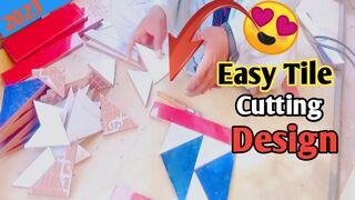 How to make 3d tile cutting design  #besttilesdesign