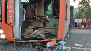 Bus accident, accidente de autobus