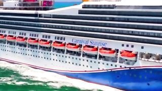 Carnival Sunrise New Hull Paint Sailing Away
