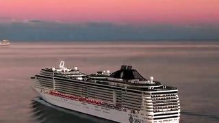 Sailing Away at Sunset MSC DIVINA