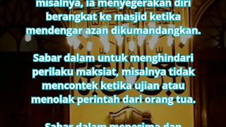 Contoh prilaku sabar