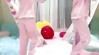 Nastya and sleepover dance