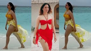Tamanna Bhatia Bikini Videos Enjoying at Maldives Beach