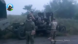 Russia Conflict | AZP S-60 Anti-Aircraft Gun Firing | RCF