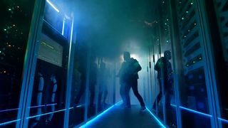 hackers escaping an exploding data center