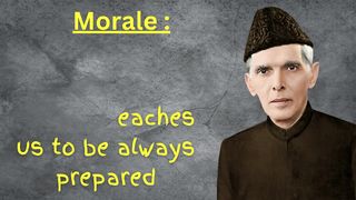 Quote Quaid-e-Azam Muhammad Ali Jinnah about Morale