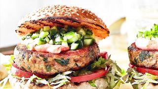 Tuna Burgers With Cucumber Salsa