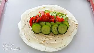 3 Healthy Tortilla Wrap Recipe-Easy No Cook Meals Recipe ♥️♥️♥️