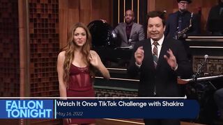 Shakira Takes the Watch It Once TikTok Challenge and Talks NBC's Dancing With Myself | Tonight Show