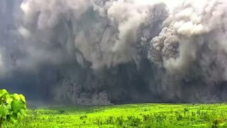 Dramatic timelapse of eruption at semeru volcano east java indonesia