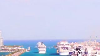 Cruise Ship Parade in Port Miami