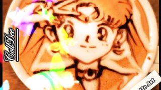 SAILORMOON IN 3D LATTE ART
