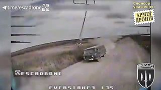 Ukraine Russia War | Movie Scene Car Chase: FPV Kamikaze Drone vs. Russian Scooby-Doo Van | RCF