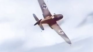 World War II Air Battle | American Fighters Down German Planes over France | 1944 | RCF