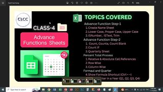 Adv. MS Excel Class 4 | LIVE Recording | TLCC