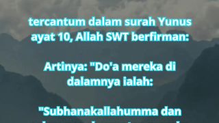3 ucapan kaum muslimin di surga