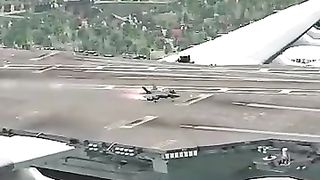 F35A takes off from giant flying