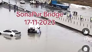Flood in Dubai sharjah boder