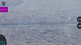 Ukraine POV | Tank of the 58th Motorized Infantry Brigade Shoots at Russian Column | Direc | RCF