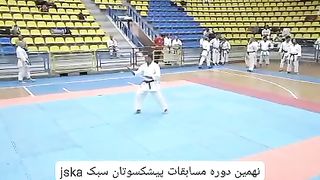 Performing part of the Anan kata from Shitoryu style karate by Amir Hossein Alborz