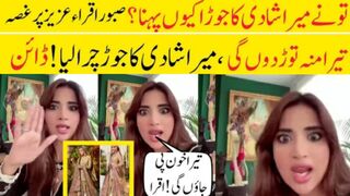 Saboor ali angry reaction on iqra aziz for copying her wedding dress #saboor ali #iqra aziz
