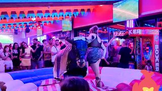 waoo! you need to watch this lady bull riding in August 4th 2023 in benidorm