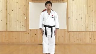 Performing Bassai Dai Kata of Shotokan Karate