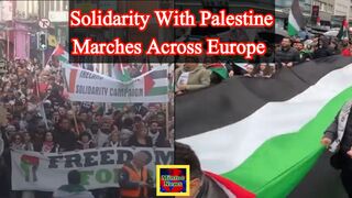 Thousands continue to gather in European cities in solidarity with Palestine