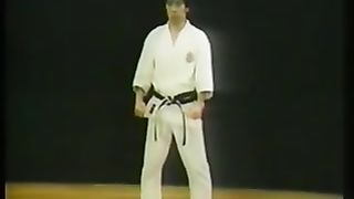 Performance of the Unsu kata of Shotokan style karate