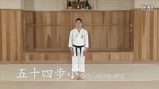 Performance of Gojushiho Sho kata from Shotokan style karate