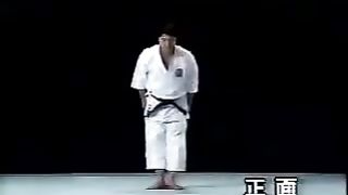 Performing the kata Heian Nidan from Shitoryu style karate