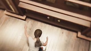 Lara Croft Trying To Fighting With The Devil Tiger To Save Himself|02