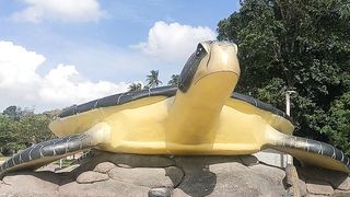 Wisata patung penyu terbesar di pulau Bintan island