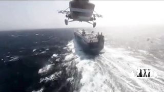 Yemeni helicopter landed on the Israeli ship