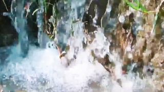 the sound of gurgling river water