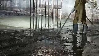 Concrete vibratory working