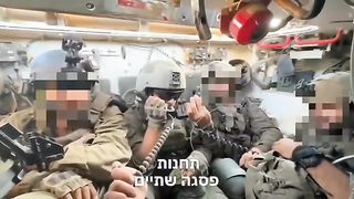 Gaza Conflict | Building Destruction - View from Inside Armored Vehicle | Skip to 00:40 to  | RCF