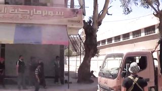 Syria Conflict | FSA Technical Engaging SAA Positions - Daraa al Mahatta, May 27, 2013 | RCF