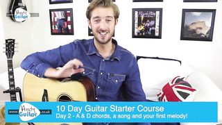 Guitar Lesson 2 - EASY 2 CHORD SONG & LEAD GUITAR [10 Day Guitar Starter Course]