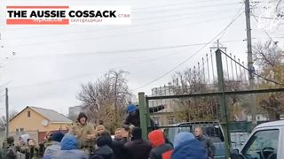 Ukraine Russia War | Ukrainian Military Personnel Climb Church Fence in Cherkasy | RCF