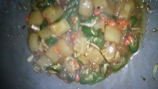 Tumis kikil cabe hijau