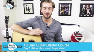 Guitar Lesson 6 - EASY Fingerstyle & Minor Chords - Ain't no sunshine Tutorial