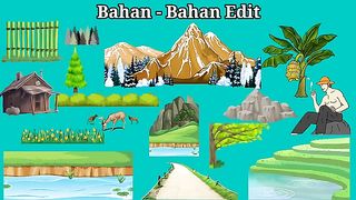 bahan bahan background pemandangan