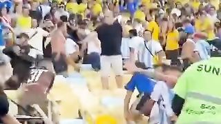 فيديو لضرب السلطات البرازيلة للجمهور الأرجنتيني
