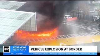 Deadly crash & explosion shuts down traffic at U.S.-Canada border crossing