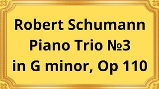 Robert Schumann Piano Trio №3 in G minor, Op 110