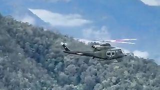 Flying along Mountain Country.